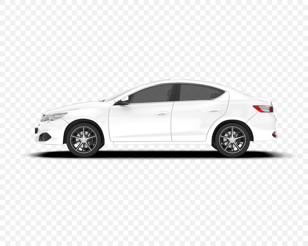 elegant white sedan with stylish design and modern wheels