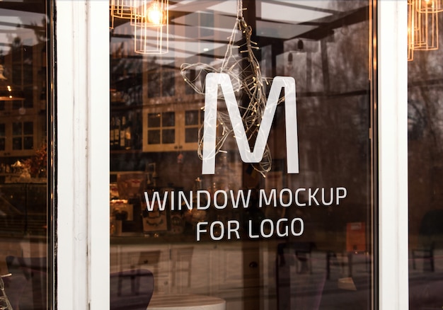 Elegante window mockup per logo