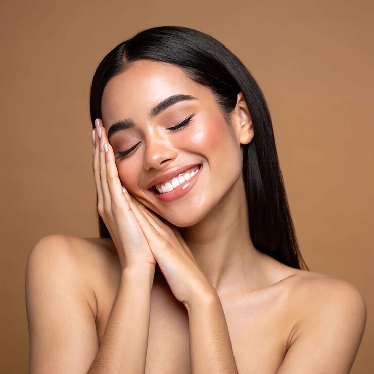 PSD elegant woman closeup beauty portrait