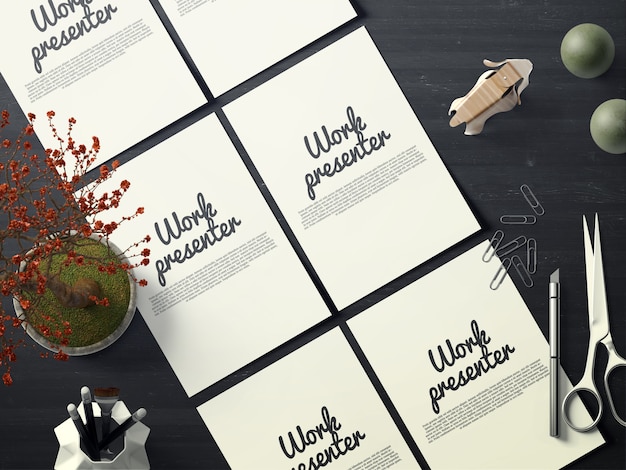 elegant work presenter mock up