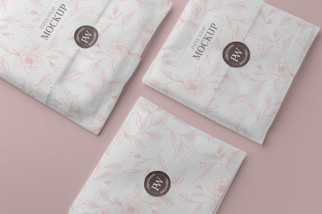 PSD elegant wrapping paper mockup