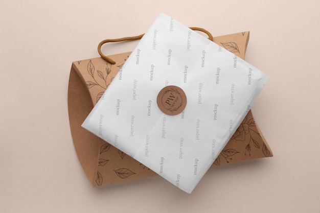 PSD elegant wrapping paper mockup