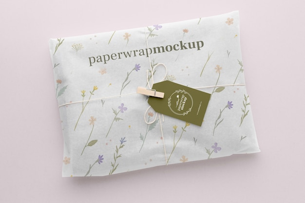 Elegant wrapping paper mockup