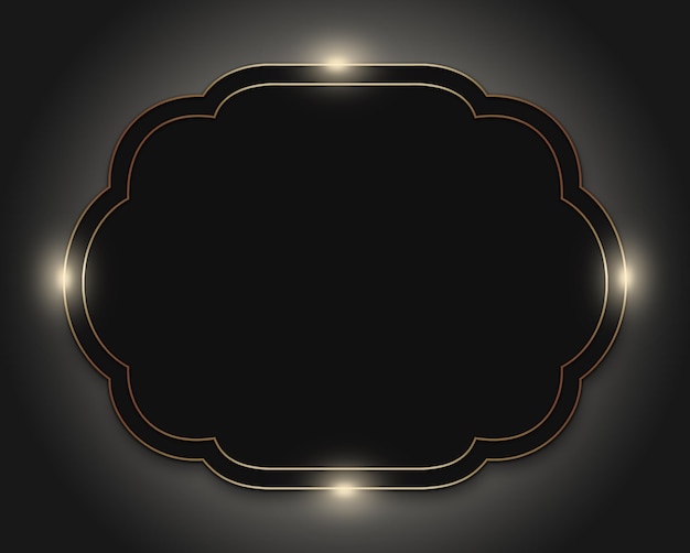 Elegant zwart-goud frame voor certificaat of uitnodiging