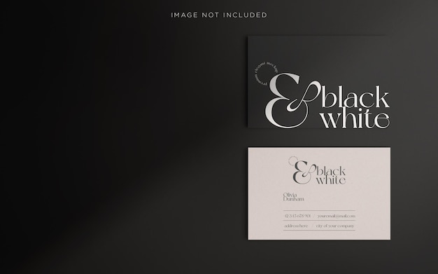 PSD elegant zwart wit visitekaartje psd mockup