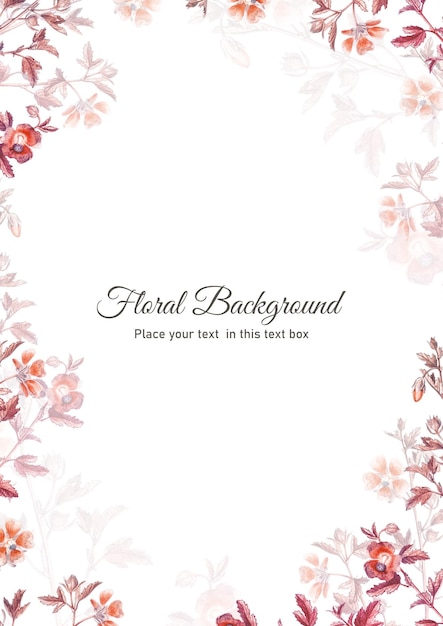 Elegante aquarel bloemen achtergrond met ruimte voor tekst