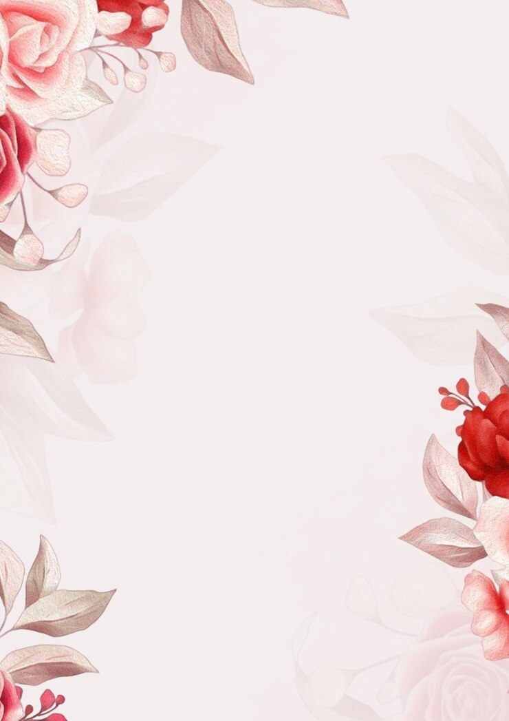 PSD elegante bloemenuitnodiging in waterverf met rode rozen
