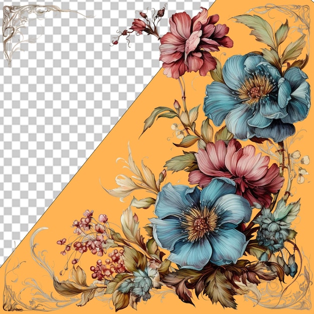 PSD elegante bloemmotieven png