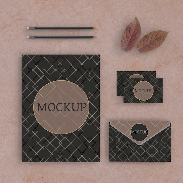 PSD elegante branding concept mock-up