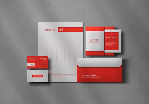 Elegante briefpapier set mockup