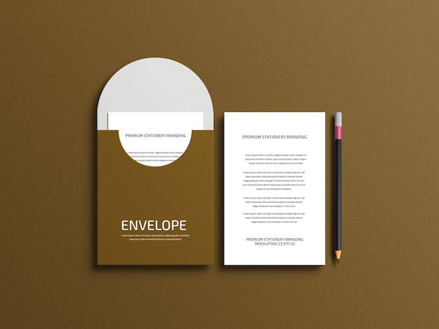 Elegante briefpapier set mockup