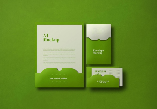 Elegante briefpapier set mockup