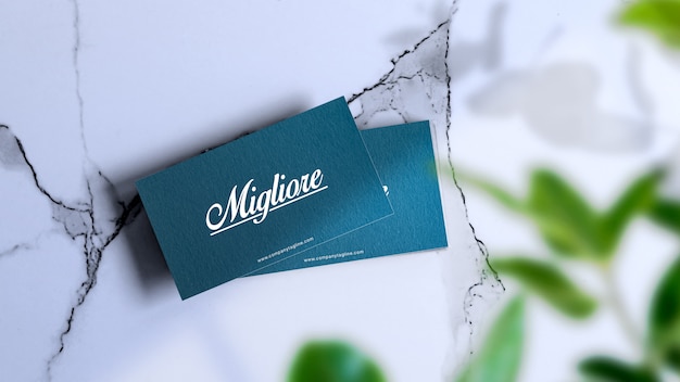 Elegante en minimale mockup voor visitekaartjes