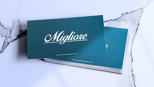 Elegante en minimale mockup voor visitekaartjes