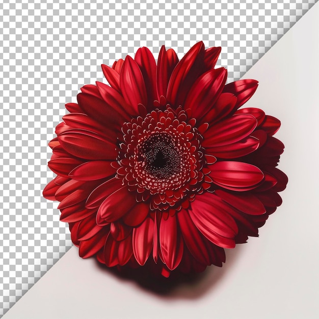 PSD elegante gerbera met doorzichtige achtergrondfocus