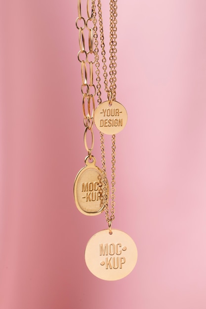 Elegante hanger sieraden mock-up assortiment