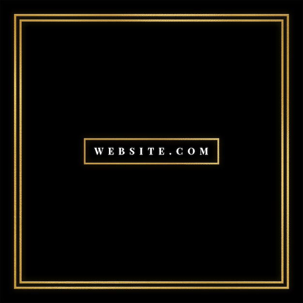 Elegante promotie van de website in zwart en goud