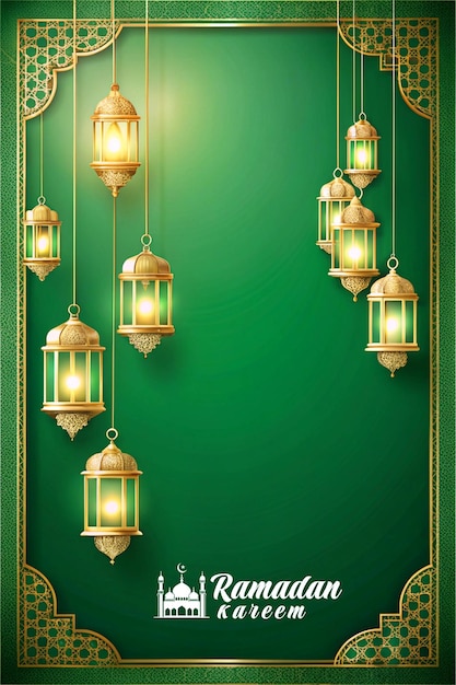 Elegante Ramadan Kareem kaart met Sterrennacht achtergrond