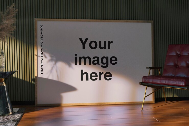 PSD elegante retro huis mockup scène 12