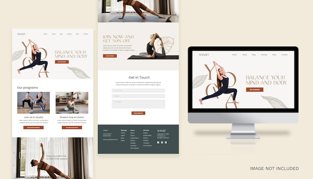 Elegante yogawebsitesjabloon