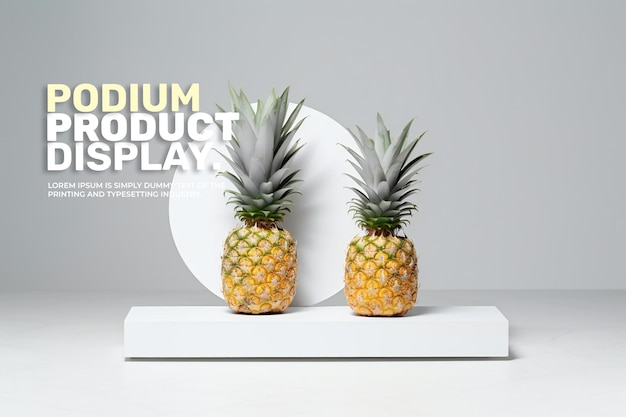 PSD elegante zomer- en natuurlijke podiumstage productdisplay mockup voor showproductpresentatie