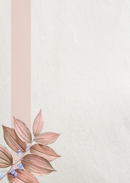 Elegantna ilustracja botaniczna z różowymi liśćmi i bladymi tonami