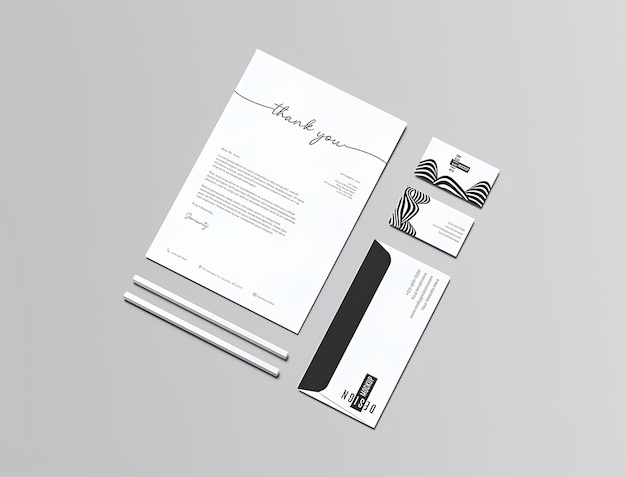 Elegantna maketa papiernicza czarno-biała