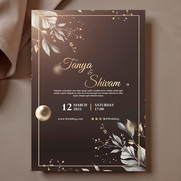 Elegantna wizytówka ślubna