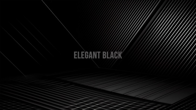 Elegantne czarne abstrakcyjne linie