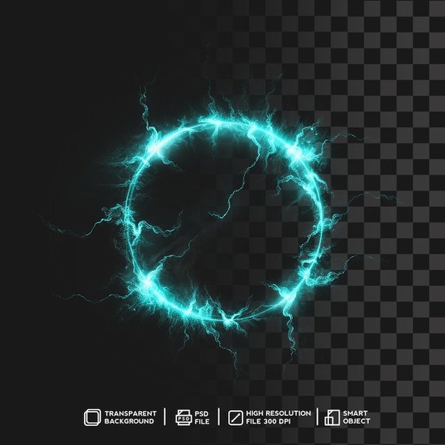 Elektrisch tosca Circle Energy Effect op geïsoleerde transparante achtergrond