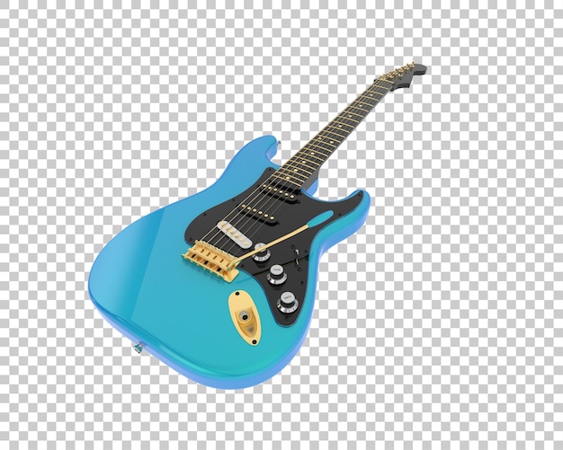 PSD elektrische gitaar geïsoleerd op achtergrond 3d-rendering illustratie