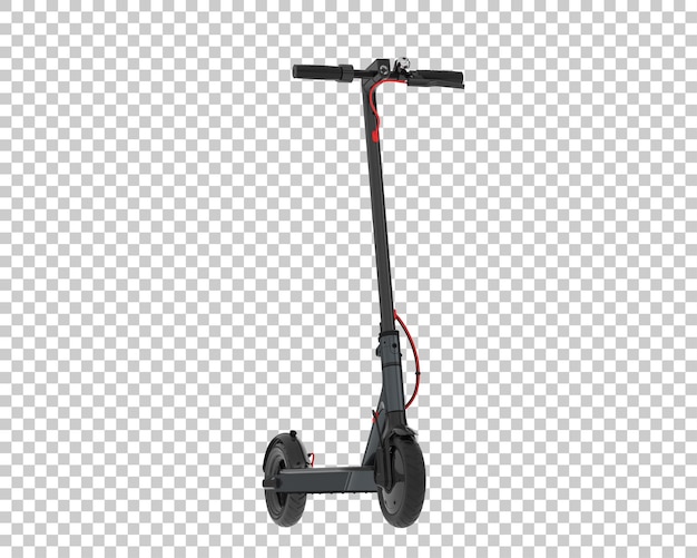 Elektrische scooter geïsoleerd op doorzichtige achtergrond 3D-rendering illustratie