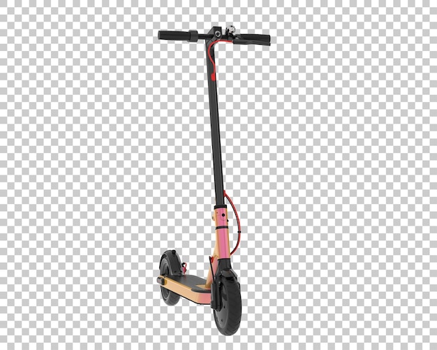 PSD elektrische scooter geïsoleerd op transparante achtergrond 3d rendering illustratie