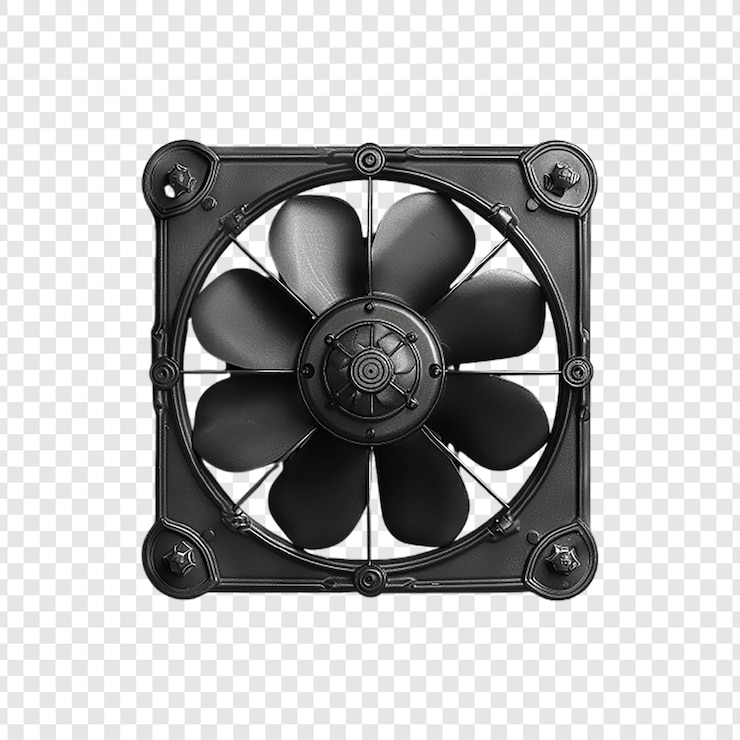 PSD elektrische ventilatoren geïsoleerde achtergrond huishoudelijke apparaten die het aanpassen van de atmosfeer vergemakkelijken om co