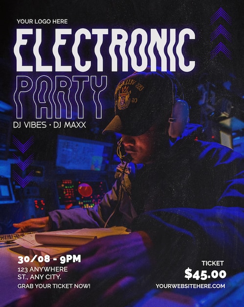 Elektronische feestflyer