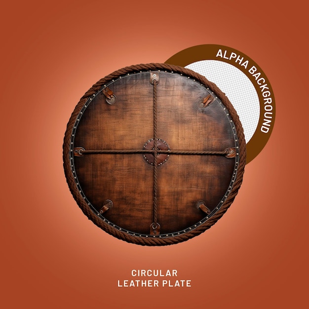 PSD element circle leather plate