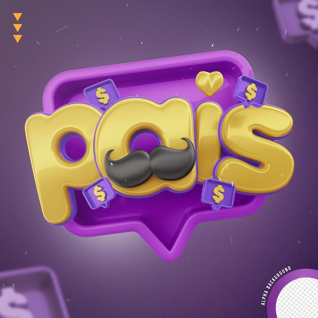 コンポジション Pais 3 d レンダリング分離の要素