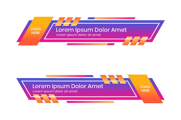 Element design psd file editable için instagram altyazı tasarım renk geçişli banner seti