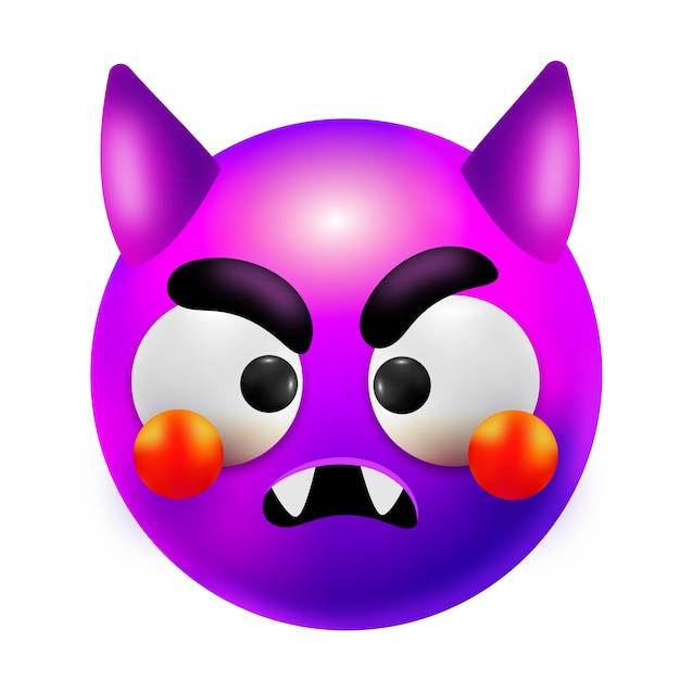 PSD element emoji na białym tle