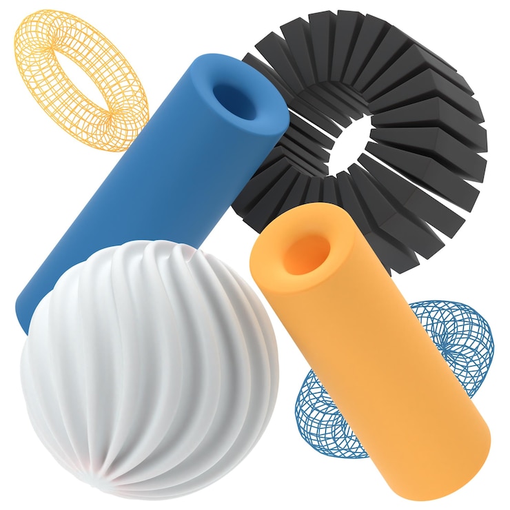 PSD element geometrii abstrakcyjnej 3d