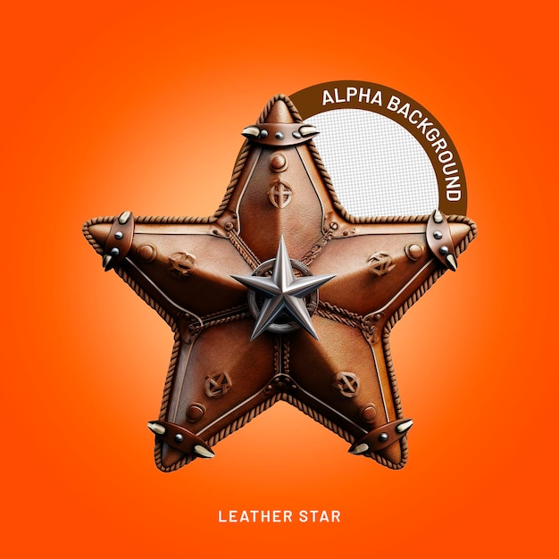 PSD element leather star