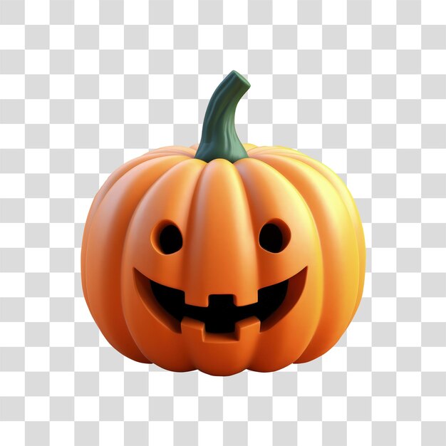 PSD elemento 3d abobora halloween para post png sem fundo