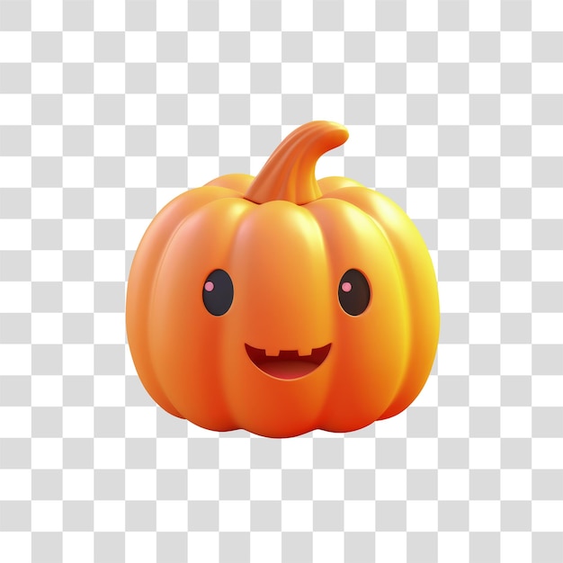 PSD elemento 3d abobora halloween para post png sem fundo