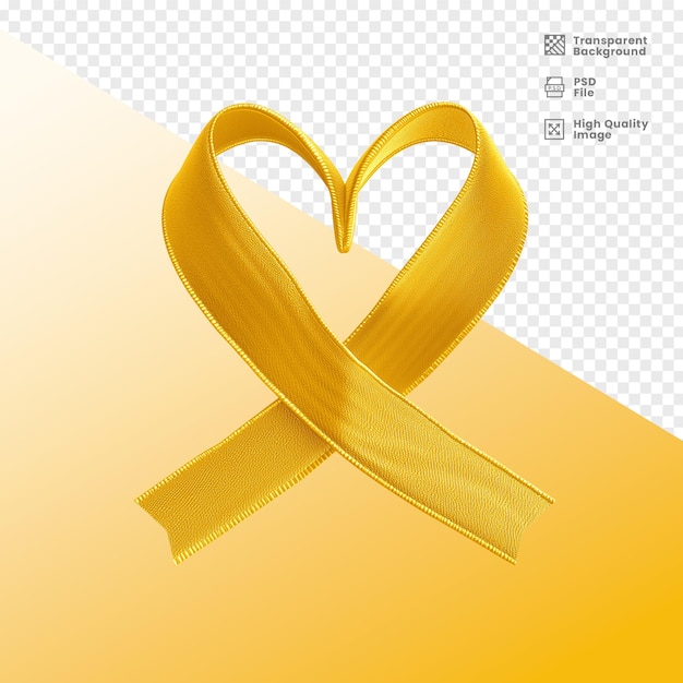 PSD elemento 3d fita contra cancer amarela 3d element yellow anticancer ribbon