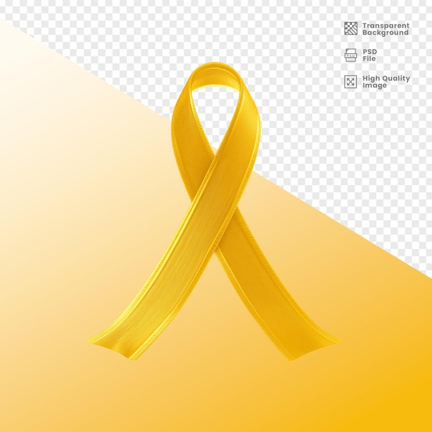 PSD elemento 3d fita contra cancer amarela 3d element yellow anticancer ribbon