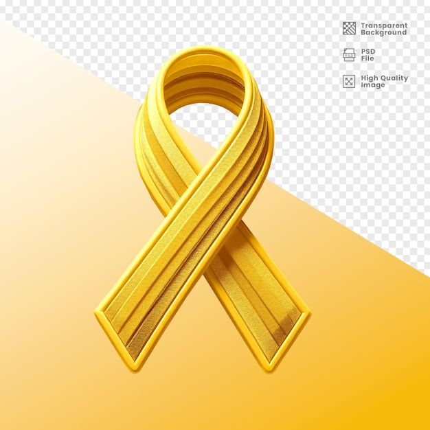 PSD elemento 3d fita contra cancer amarela 3d element żółta wstążka przeciwnowotworowa