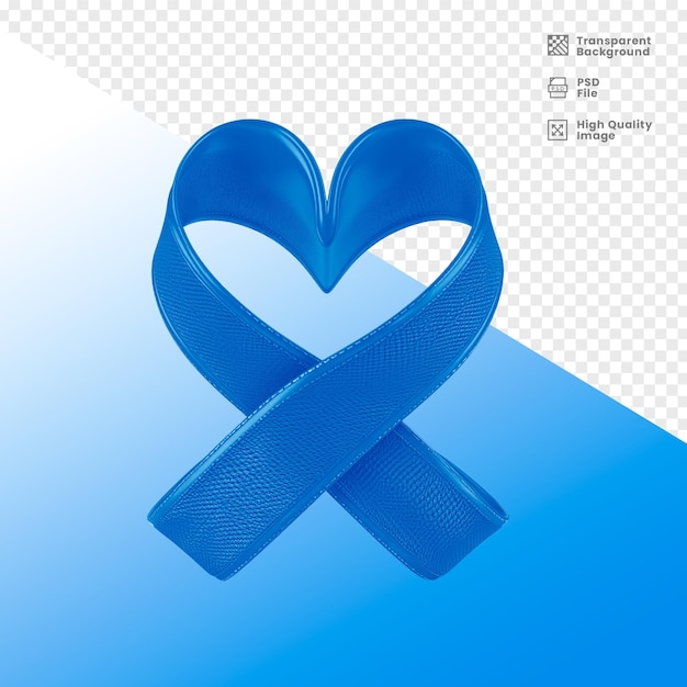 PSD elemento 3d fita contra cancer azul 3d element azul anticancer ribbon