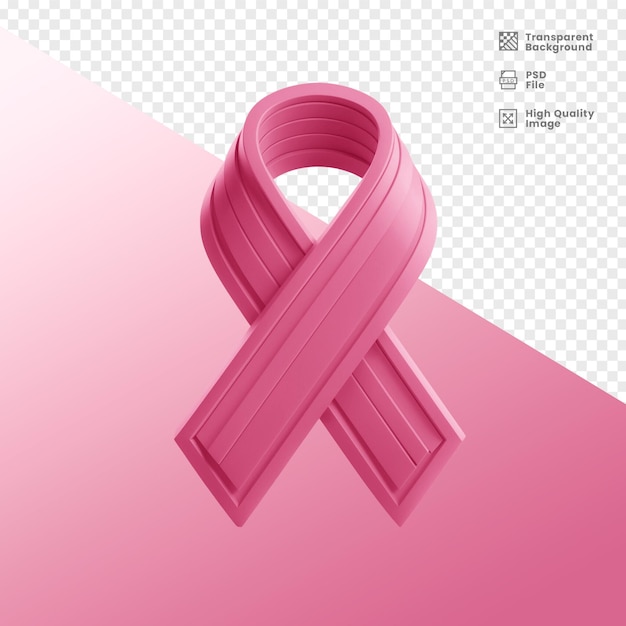 PSD elemento 3d fita contra cancer rosa 3d element pink anticancer ribbon