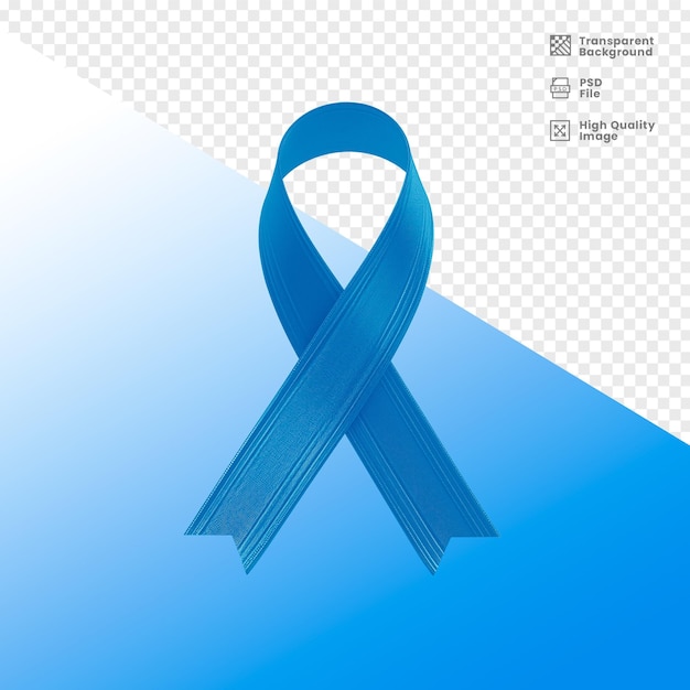 PSD elemento 3d fita tegen kanker blauw 3d element blauw anti-kanker lint