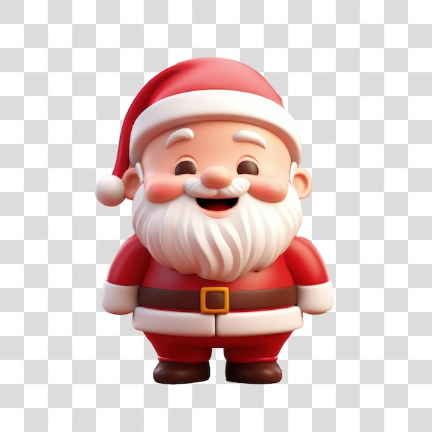 Elemento 3d papai noel natal para post png sem fundo